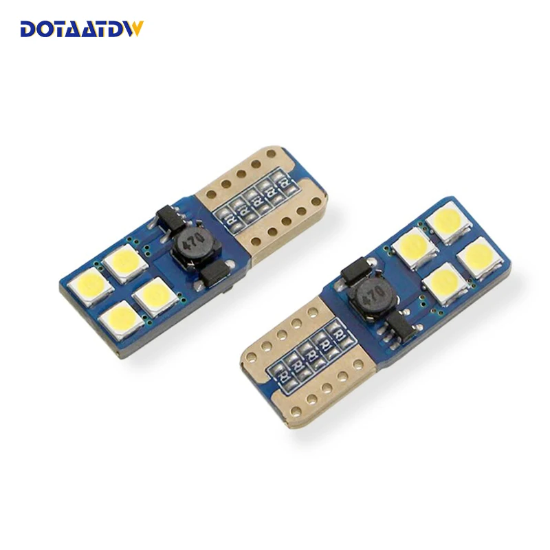 

DOTAATDW 10x Car LED Bulbs T10 LED W5W 168 Turn Signal Auto Clearance Lights 12V License Plate Light Trunk Lamp White 3030 SMD
