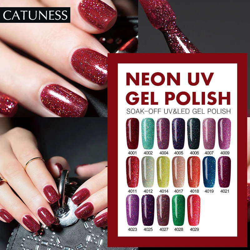 Catuness Nagellak Set Gel Met Spiegel Effect Langdurige Franse Poly Gel