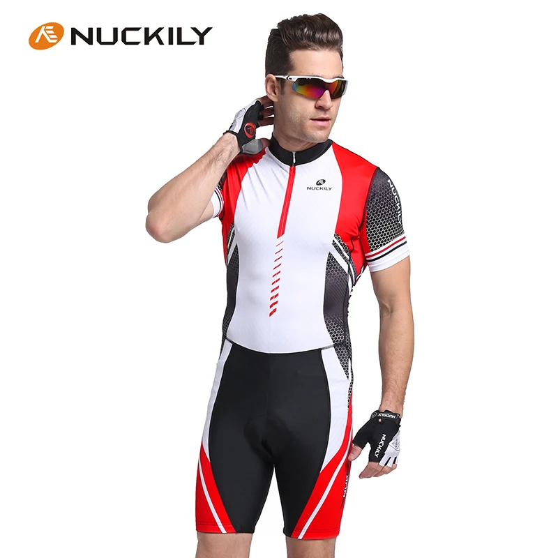 NUCKILY 2016 triathlon suit Mtb Short Sleeve Set Jumpsuit Salopette