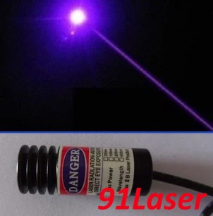 

405nm 20mW focusable violet laser module(DOT) 18x45mm DC5V from91Laser