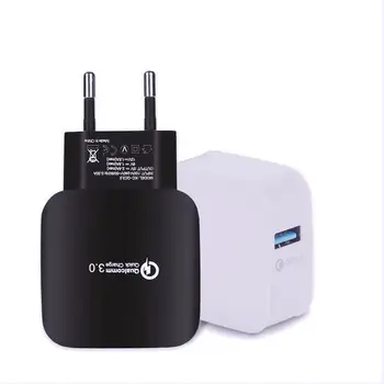 

50pcs/lot USB Quick charge 3.0 5V 2.1A for iPhone 7 8 X EU US Plug Mobile Phone Fast charger charging for Samsug s8 s9 Huawei