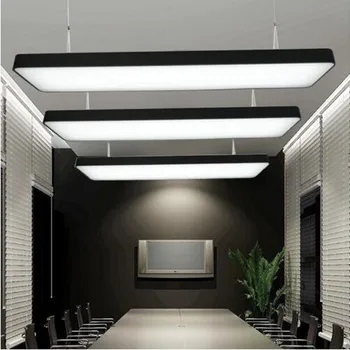 

LED strip Office Chandeliers Conference room rectangular hanging lamp simple fashion ceiling lamp Mall Office lighting fixture