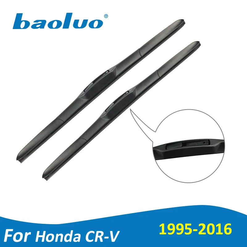BAOLUO Wiper Blades For Honda CR V 1995 2016 Natural Rubber,Windshield