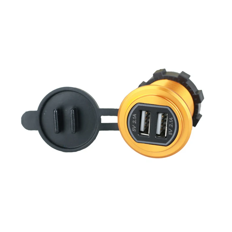 Универсальный 12-24 В 4.2A двойной 2 USB Автомобильное зарядное устройство розетка адаптер переключатель штекер 2 Диафрагма для автомобиля Вольтметр для samsung Galaxy S10