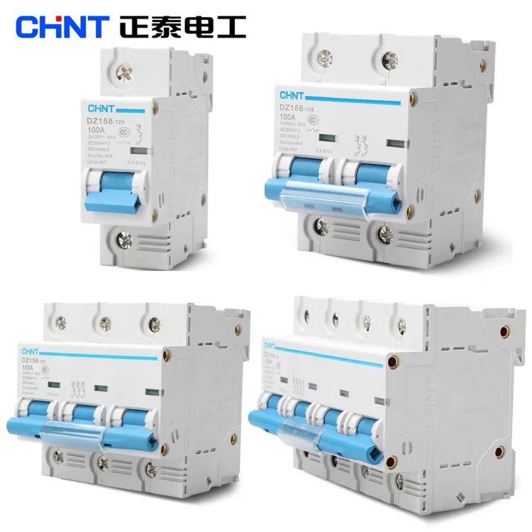 

CHINT Mini Circuit Breaker MCB DZ158-125 1P 63A 80A 100A 125A domestic protector air switch