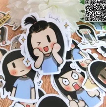 41 Pcs pretty girl Sticker for Luggage Skateboard Phone Laptop Moto Bicycle Wall Guitar Eason Stickers