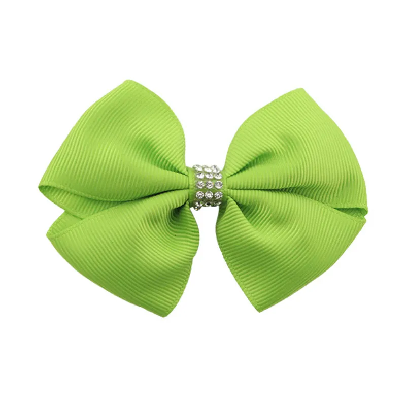 20Pcslot 3.6 Inch Colourful kids Boutique Ribbon Bows With Clip Hair Accessories For Baby Girls Children Hair Pins Hair Clip  (8)
