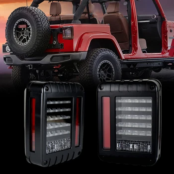 

Tail Lights for Jeep Wrangler 07-15 Clear Lens EURO/US Version Assembly w/Turn Singal Brake Reverse Light LED Rear Lamps