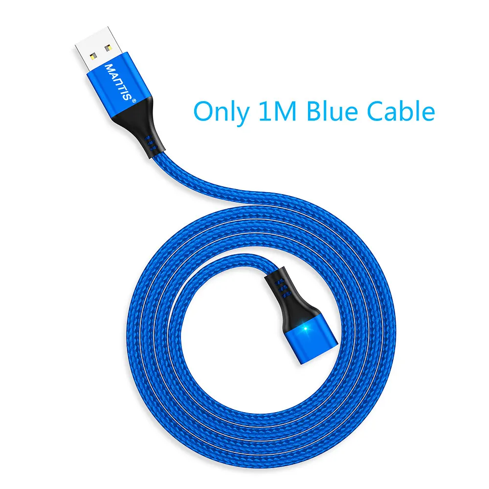 MANTIS Quick Charge 3,0 Магнитный кабель USB C type C кабель для samsung huawei Xiaomi OnePlus Быстрая зарядка Andriod телефонные кабели - Цвет: Only Blue Cable