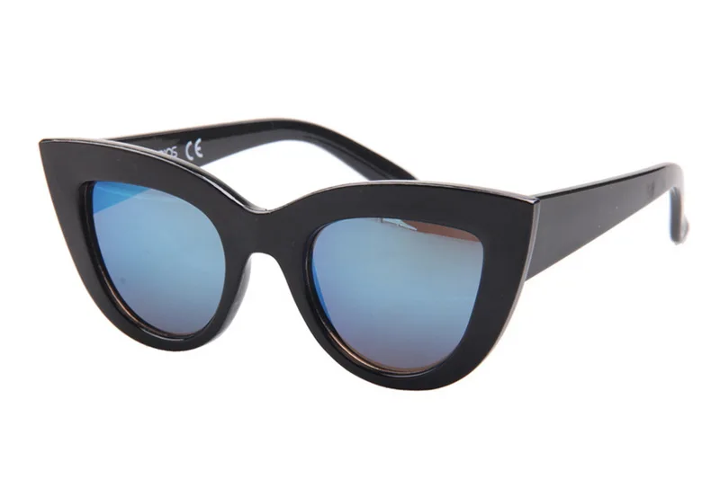 Солнцезащитные очки женские аксессуары CatEye стиль фирменный дизайн Модные оттенки черный пластик UV400 Солнцезащитные очки oculos de sol SOJOS - Цвет линз: JTP2939C11