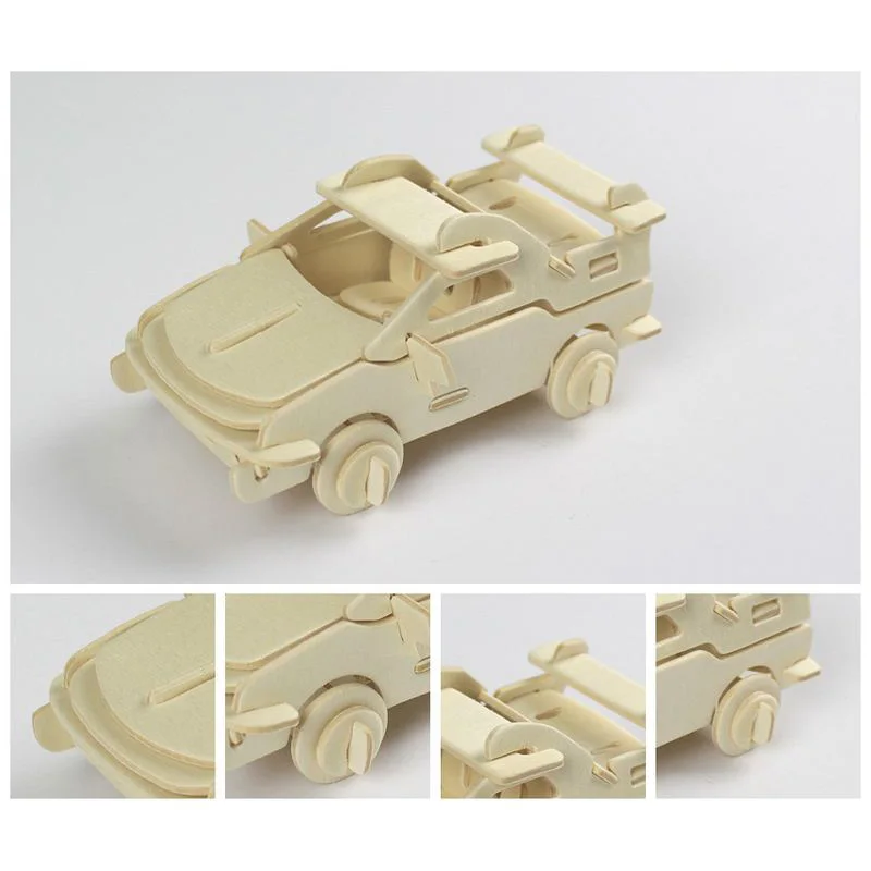 Wooden Toys 3D Wooden Puzzle Games Helicopter Tank Vehicle Car Puzzles Educational Toys  For Children  Adult  Christmas Gift (10)
