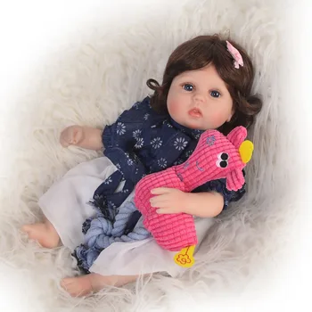

New 43cm Silicone Reborn baby doll cute girl bb reborn toddler Bonecas Fashion Baby Dolls toys gift bebes reborn NPK
