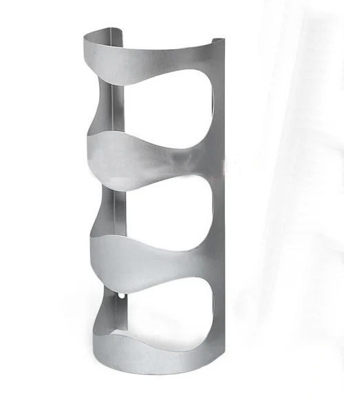 New Stainless Steel 3 Bottles Wine Rack Wall Mounted Bar Holder Bar