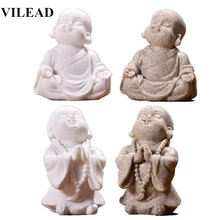 VILEAD 6 см 7 см милая маленькая фигурка монаха песчаник восхитительный таиландский Будда статуэтки прекрасная статуэтка домашний декор креативный подарок