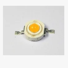 50 шт./лот, 3 Вт, желтый светодиодный светильник, чистый желтый, 590-592nm, 2,2-2,4 В, 50-55 лм, 45 мил