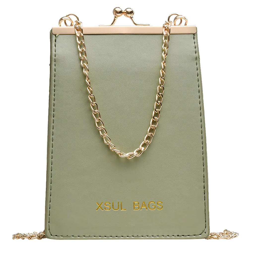 OCARDIAN, модные простые женские одноцветные сумки-мессенджеры, мягкая Диагональная Сумка на цепочке, Женская Повседневная сумка, элегантная дизайнерская сумка Jul9 - Цвет: Green