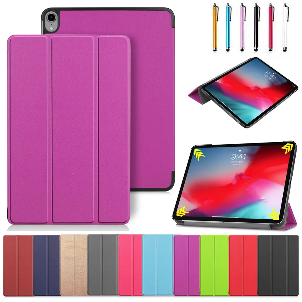 Case For Apple ipad pro 11 2018 Fashion ultra slim PU Leather Cover Flip Stand Tablet PC Protec