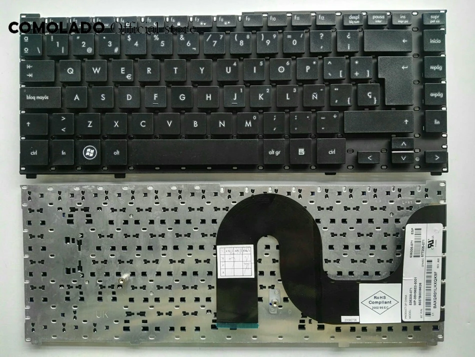 

New SP Spain Keyboard For HP 4520S 4520 Black Without Frame SP Laptop