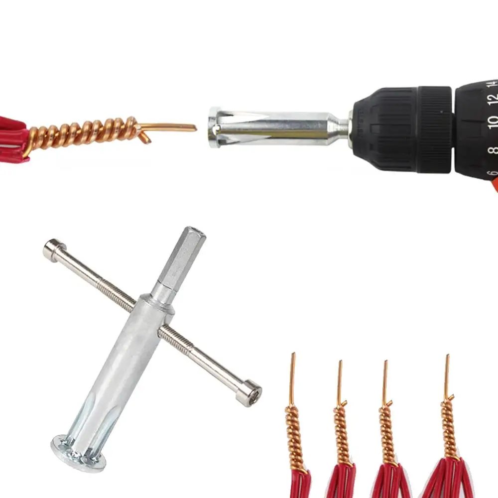

Durable 2 in 1 Automatic Universal Wire Stripper and Twisting Tool Electrician Stripping Twisting Cable Artifact Accessories