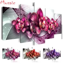 Полная Алмазная вышивка распродажа 5D DIY Алмазная картина квадратная/круглая дрель мозаичная картина настенная живопись Европейский цветок, индивидуальное искусство, 5 шт