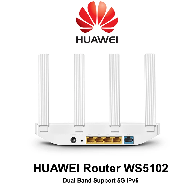 

Original High Quality HUAWEI Router WS5102 Wireless Dual Band 4 LAN Ports WiFi 2.4GHz 5.0 GHz Support 5G IPv6 MU-MIMO