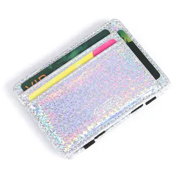 

Hot Men Ultra Thin Laser Glitter Money Clip Magic Purse Card Holder Short Wallet Gift