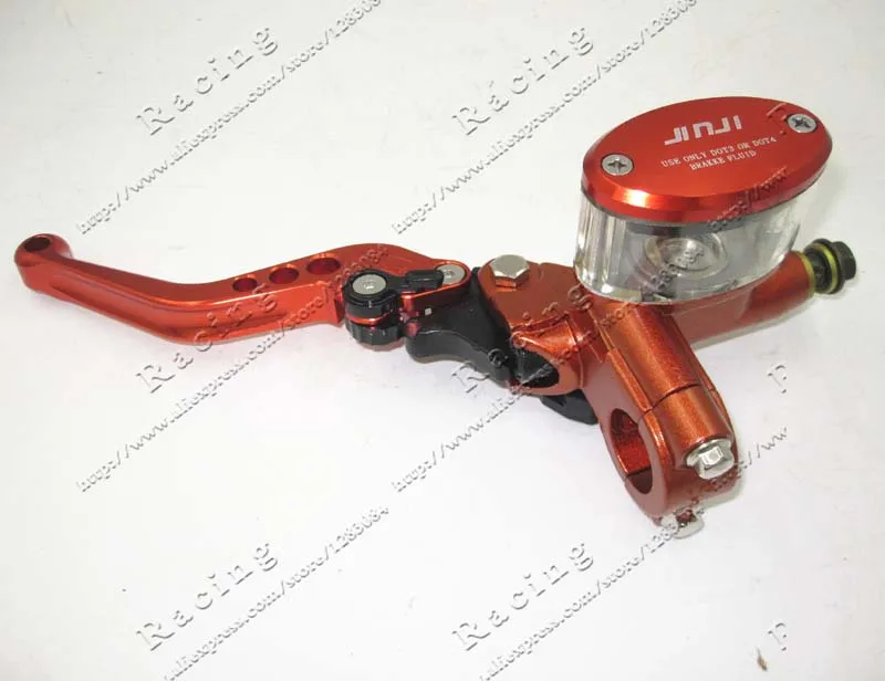 Hydraulic clutch Brake Hand Lever Disc Lever Left and Right for Electric motorcycle scooter CNC aluminum Orange