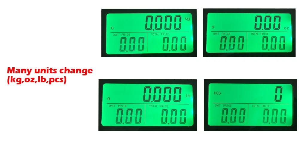 New design 30kg 1g digital price scale with green backlight