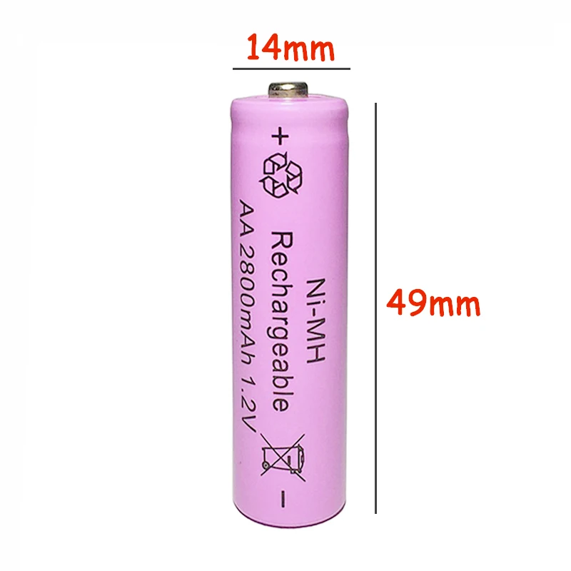 8xAA 2800mAh 2A 5 # aa 1 2 v Ni MH перезаряжаемые батареи + 8xaaa 7 #1600mAh 3A aaa #1 led