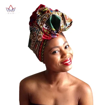 

Multi-color Hair Accessory Headband Bazin Head Wrap Tie Scarf High Quality African Hair Head Scarf Gele & Ipele BRWA061