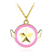 TJP европейские и американские ретро ювелирные изделия Сейлор Мун розовый Преображающий ожерелье кулон из сплава Аниме окружающее горячее ожерелье