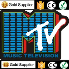 MTV EL/LED Sound Active panel T Shirt el equalizer panel t shirts with 4pcs AAA battery inverter