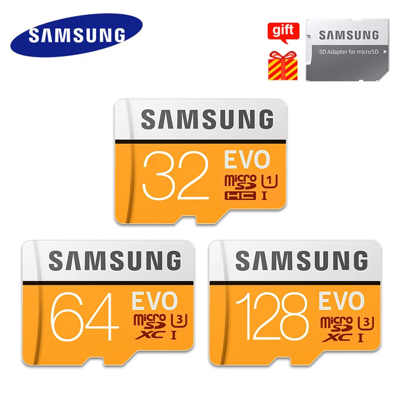 

SAMSUNG Micro SD Memory Card 32G 64G 128G 256 MicroSD Cards SDHC SDXC Max 95Ms EVO 32GB 64GB C10 TF Trans Flash Micro Card