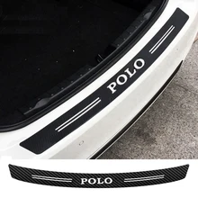 Adesivo traseiro do carro de fibra de carbono para volkswagen polo