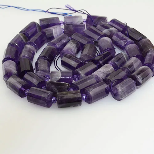 Amethyst Натуральный Аметист/прехнит/Лабрадорит граненые круглые бусины 10x14 мм-22 бусины/прядь - Цвет: Amethyst