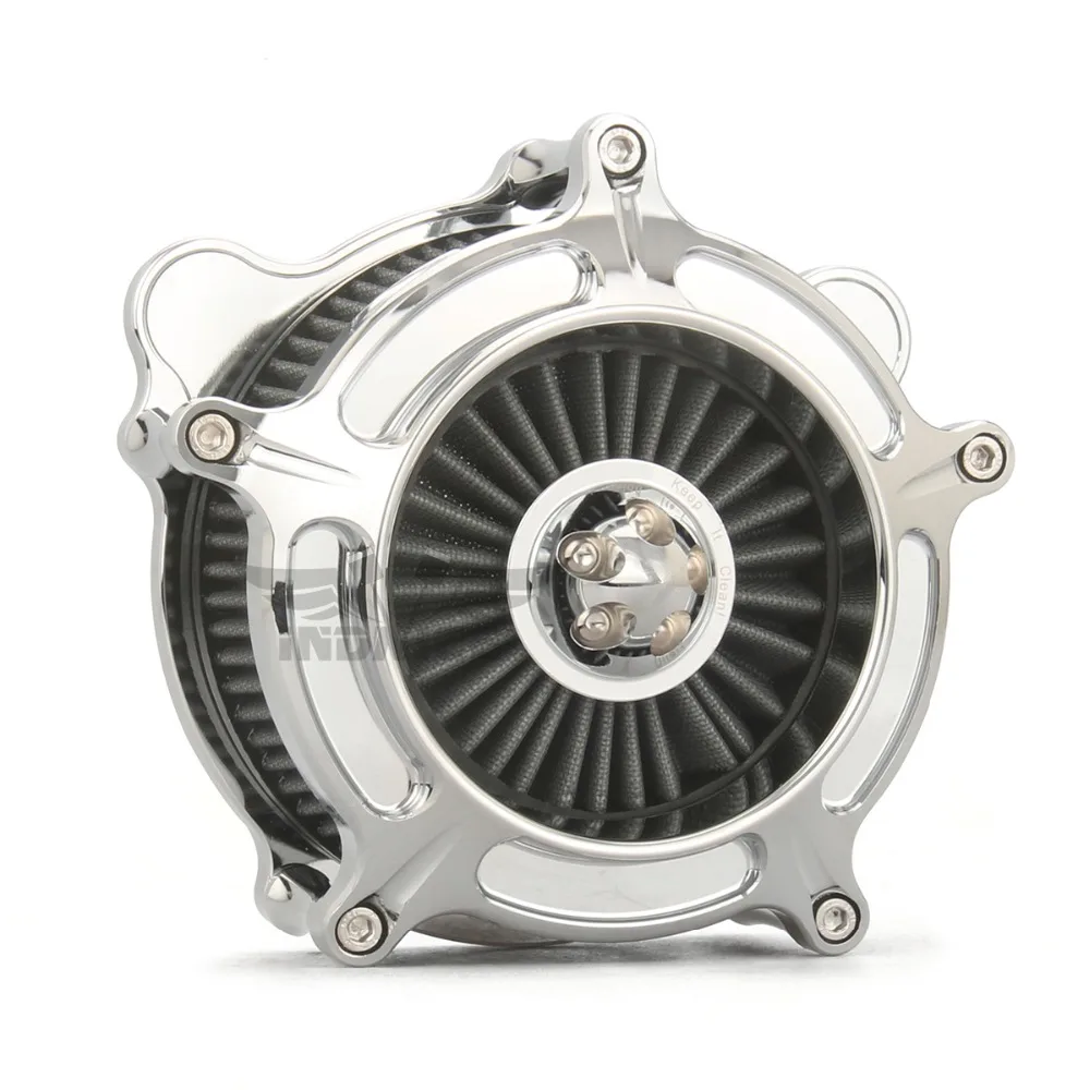 

Turbine Spike Turbine chromed air cleaner Intake Filter for harley dyna FXDF FXD softail FLS FLST touring FLHX FLHR FLTR 00-07