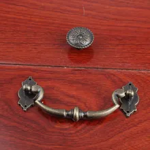 Desdobrar instalar gabinete gaveta puxa puxadores de bronze antigo do vintage porta do armário de cozinha alças dresser maçanetas