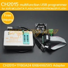SPI FLASH USB Programmer CH2015+BGA24 to DIP8 Adapter TFBGA24 for FLASH N25Q032A eeprom/AVR/DATA FALSH Programmer