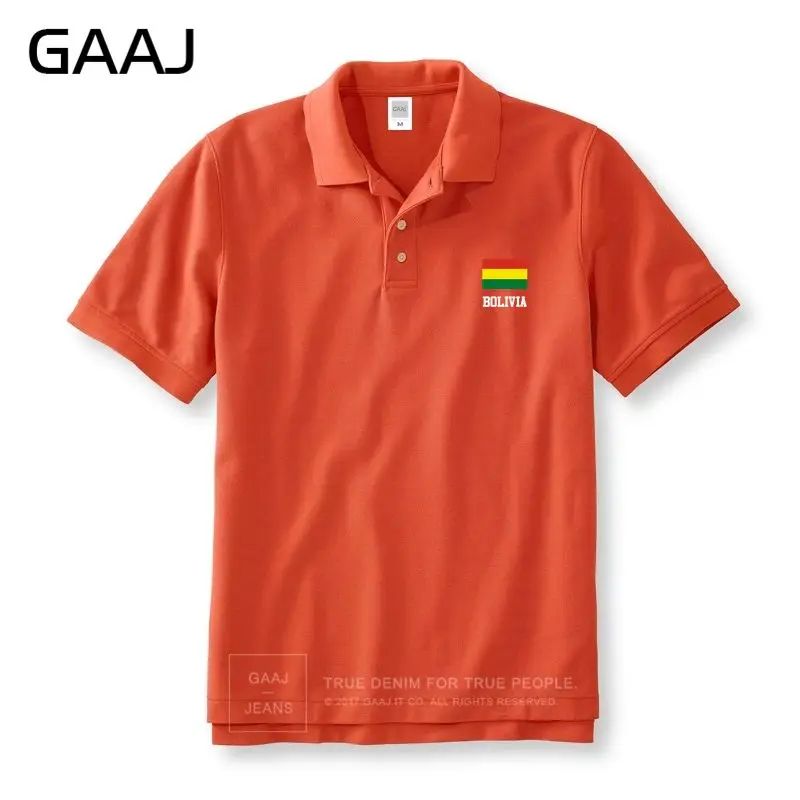 Orange GAAJ Bolivia Flag мужские поло рубашки для мужчин и женщин унисекс для мужчин s Высокое качество рубашка человек поло брендов MaleMale рубашк - Цвет: Orange