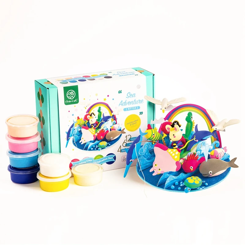 

Robud DIY Model Clay Sea Advanture Action Figure Ultralight Clay Safe and Non-toxic Clay Fluffy Slime Toys for Children