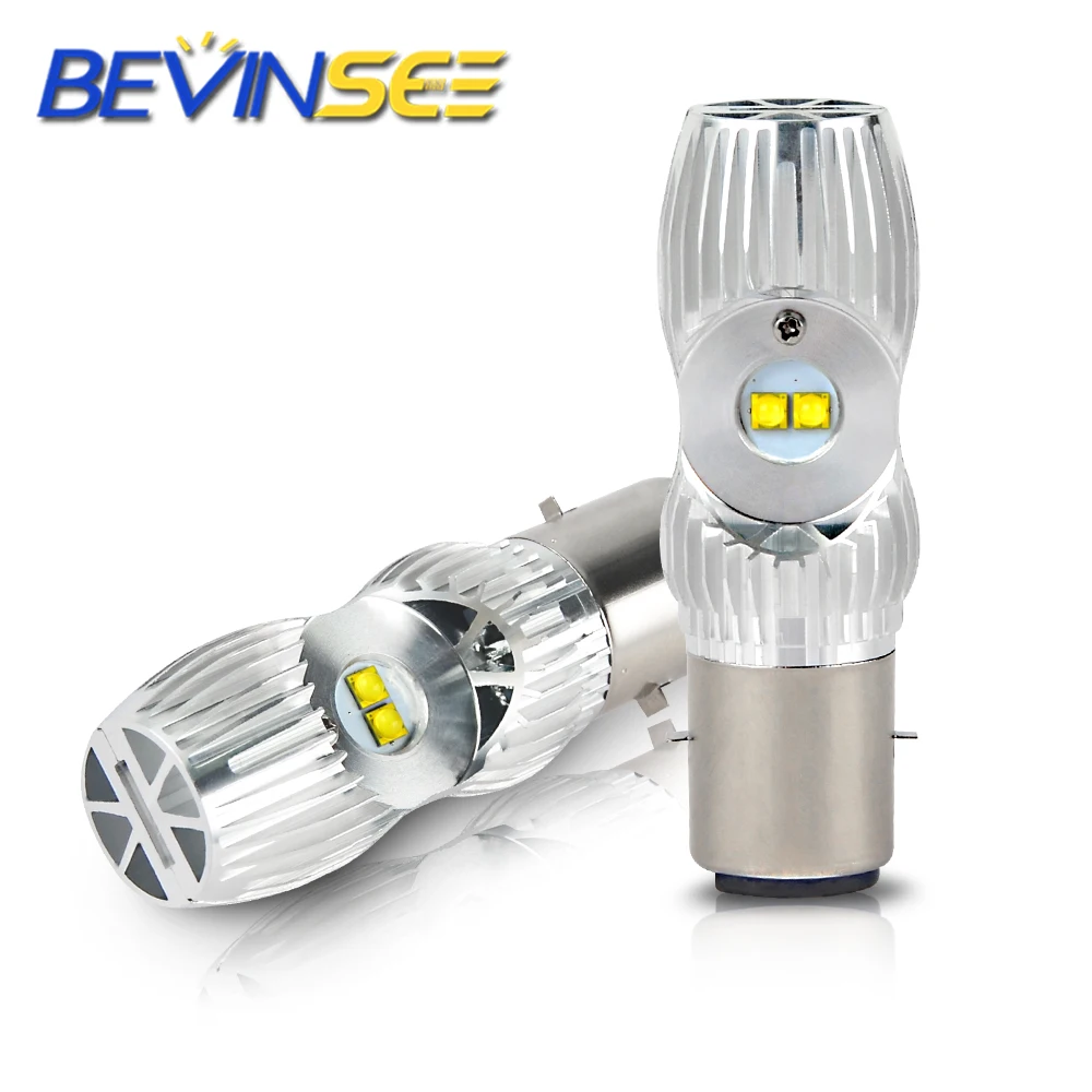 

2x Bulbs Motorycle H4 Led Headlight Bulbs For POLARIS 340 1971-2008 Hi/Low Beam 1000LM 6000K White Auto Lamps