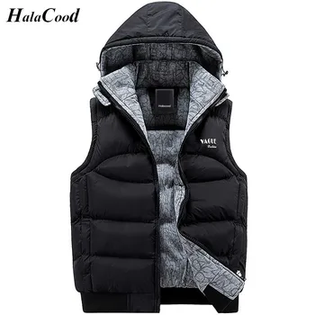 

Men's Jacket Mr Sleeveless Veste Homme Winter Fashion Casual Coats Male Hooded Cotton-Padded Men's Vest Man Thickening Waistcoat