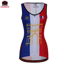 ZM Французский женский жилет Национальный флаг одежда беговая рубашка сетка ткань велосипед MTB Дорога дышащая спортивная одежда Топ жилетка для езды