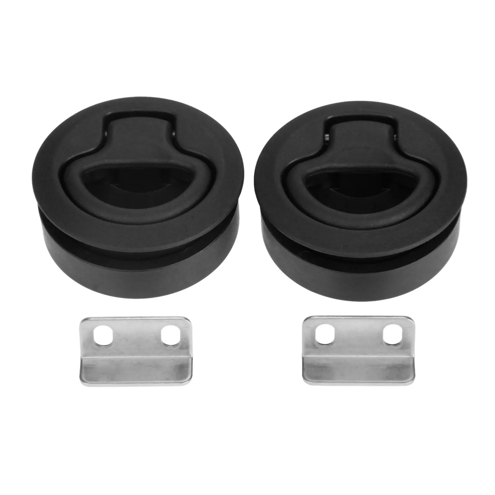 2 Pcs Nylon 2.4" Flush Pull Boat Latch Marine Hardware Deck Latches