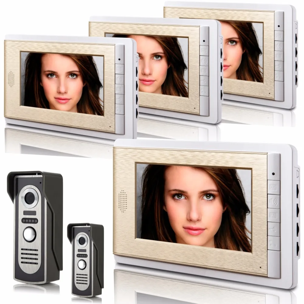 

YobangSecurity Video Intercom 7 Inch Color LCD Villa Video Door Phone Doorbell Intercom Entry Monitor System For Home Security