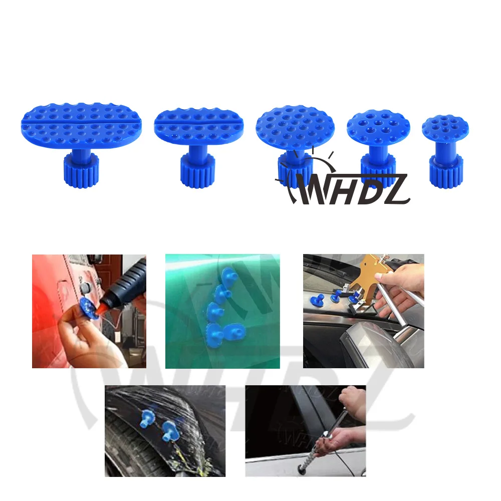 

SWHGYWHZ 5Piece PDR Tabs PDR Tool Paintless Dent Repair Tool Glue Tabs Working with Puller Lifter T-bar puller slide hammer