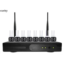 Yobangsecurity 8ch дома Системы Скрытого видеонаблюдения Беспроводной NVR комплект видео Регистраторы+ 1.0mp Открытый Wi-Fi IP Камера светодиоды CCTV Системы комплект