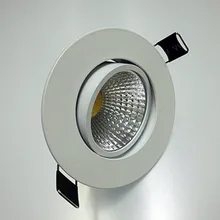 100 шт. COB круглый светильник 5 Вт 7 Вт 10 Вт 12 Вт с возможностью поворота(временная вентиляционная цвет белый, Алюминий, AC110 220V230V