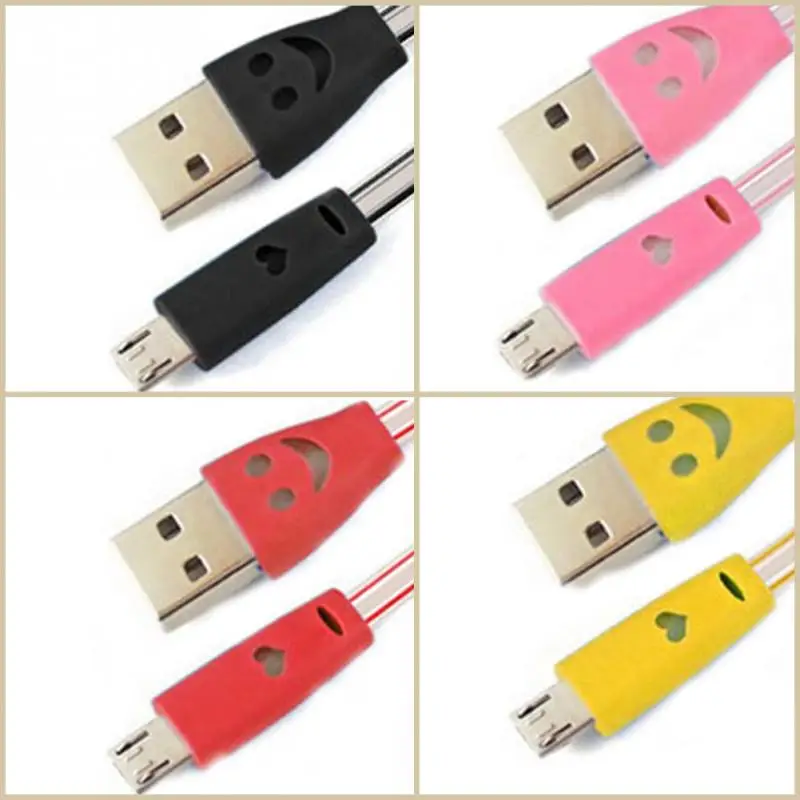 Дата-кабель светодиодный Micro V8 USB кабель для передачи данных люминесцентный кабель для зарядки Компьютера Соединительный провод#5