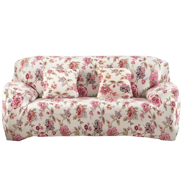 Plum Blossom Flower Non Slip Sofa Cover Spandex Stretchy Elastic Sofa